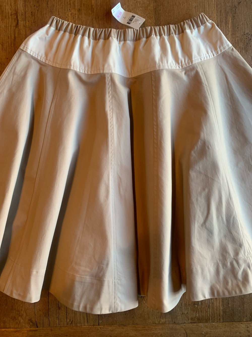 Anthropologie Maeve Beige Elastic Waist Skirt with Pockets - Picture 13 of 16